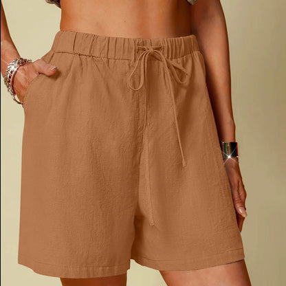Linen Wide Leg Shorts