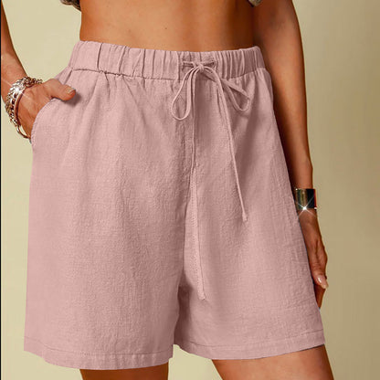 Linen Wide Leg Shorts