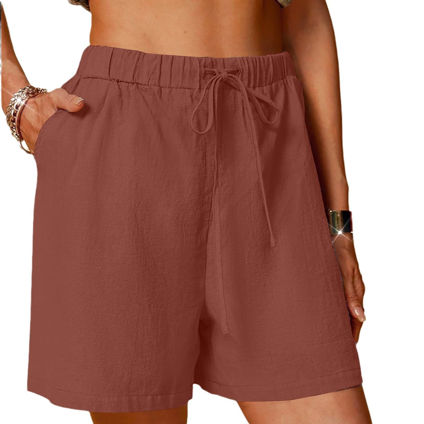 Linen Wide Leg Shorts