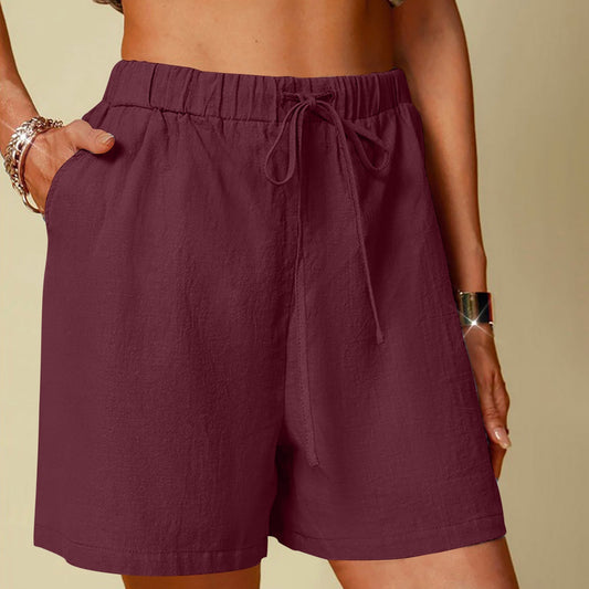 Linen Wide Leg Shorts